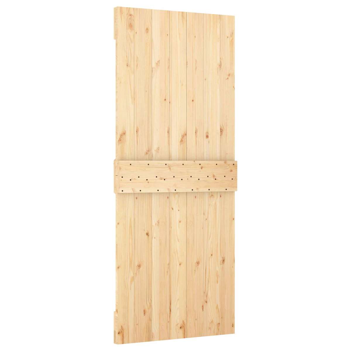 Skydedør 85 x 210 cm Massivt Fyrretræ (Ubehandlet) - Billede 5