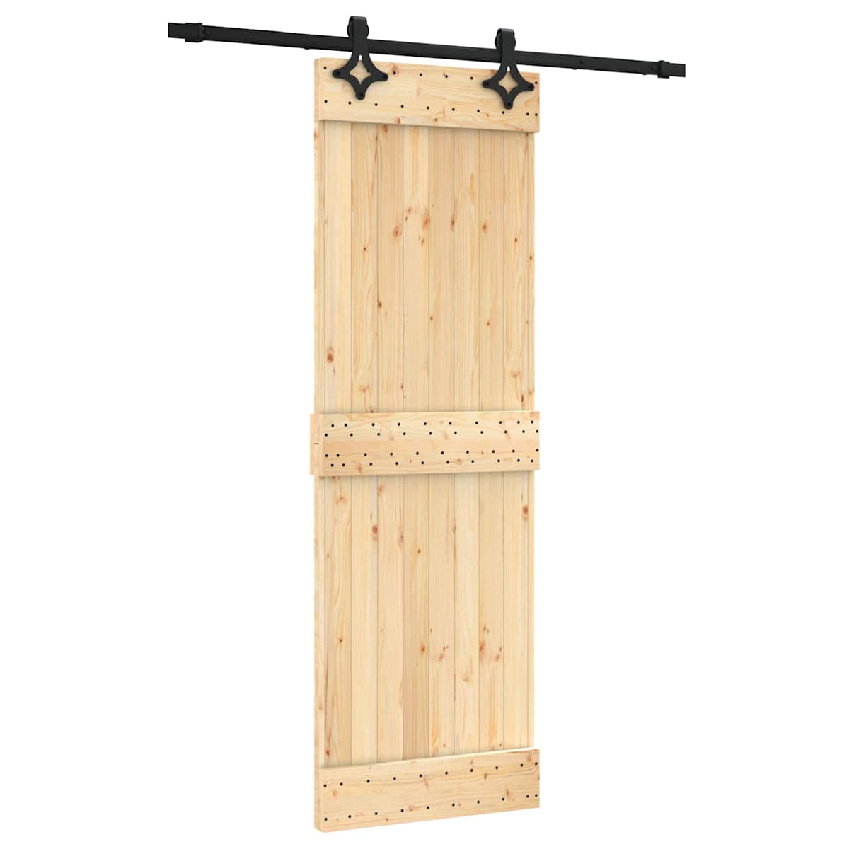 Skydedør 70 x 210 cm Massivt Fyrretræ (Ubehandlet) - Billede 2