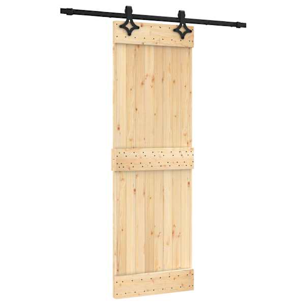 vidaXL Libisev uks 70 x 210 cm Tahke m&auml;nnipuit (t&ouml;&ouml;tlemata)