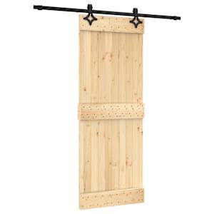 vidaXL Libisev uks 80 x 210 cm Tahke m&auml;nnipuit (t&ouml;&ouml;tlemata)