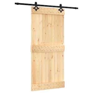 vidaXL Libisev uks 95 x 210 cm Tahke m&auml;nnipuit (t&ouml;&ouml;tlemata)