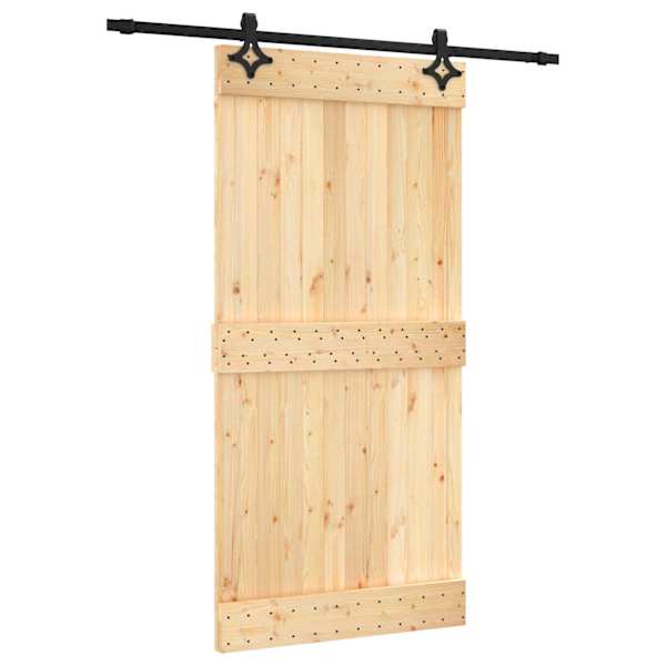 vidaXL Libisev uks 100 x 210 cm Tahke m&auml;nnipuit (t&ouml;&ouml;tlemata)