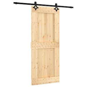 vidaXL Libisev uks 85 x 210 cm Tahke m&auml;nnipuit (t&ouml;&ouml;tlemata)