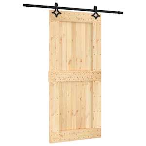 vidaXL Libisev uks 95 x 210 cm Tahke m&auml;nnipuit (t&ouml;&ouml;tlemata)