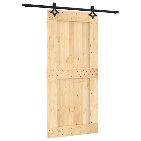 vidaXL Libisev uks 95 x 210 cm Tahke m&auml;nnipuit (t&ouml;&ouml;tlemata)