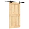 vidaXL Libisev uks 100 x 210 cm Tahke m&auml;nnipuit (t&ouml;&ouml;tlemata)