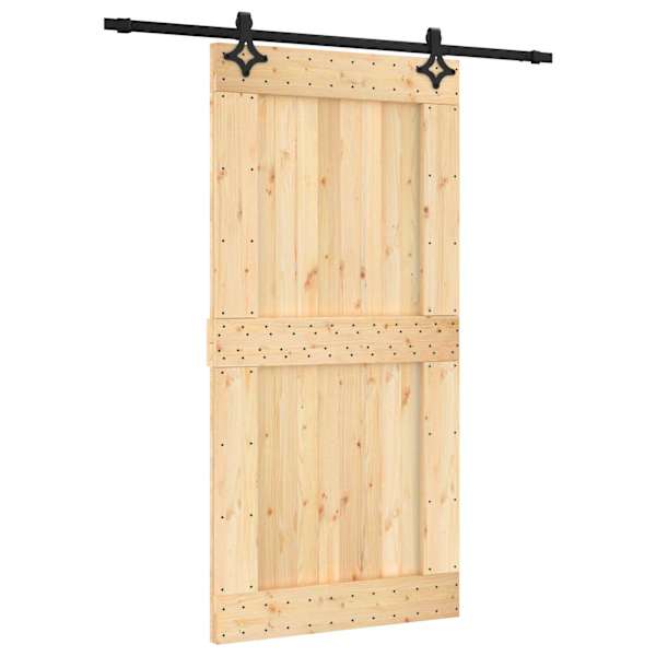vidaXL Libisev uks 100 x 210 cm Tahke m&auml;nnipuit (t&ouml;&ouml;tlemata)
