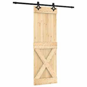 vidaXL Libisev uks 70 x 210 cm Tahke m&auml;nnipuit (t&ouml;&ouml;tlemata)