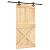 vidaXL Libisev uks 100 x 210 cm Tahke m&auml;nnipuit (t&ouml;&ouml;tlemata)