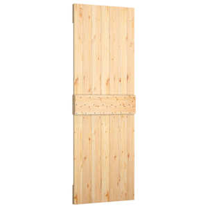 Posuvné dveře Přírodní a bílá 70 x 210 cm Masivní borové dřevo - obrázek 5