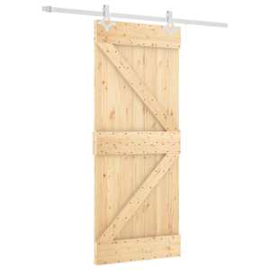 vidaXL Libisev uks 85 x 210 cm Tahke m&auml;nnipuit (t&ouml;&ouml;tlemata)