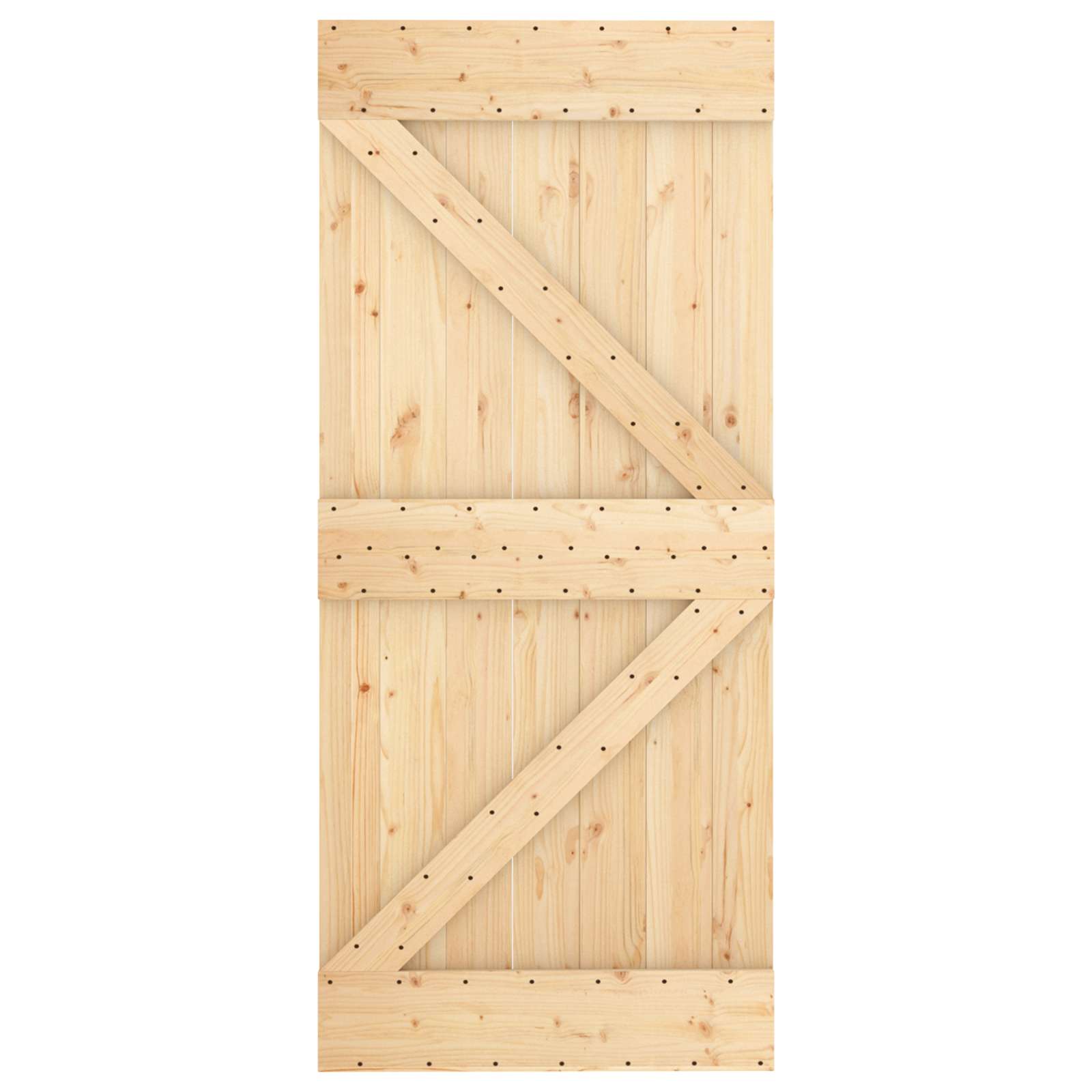 Schuifdeur Natuurlijk en Wit 90 x 210 cm Massief grenenhout image 4