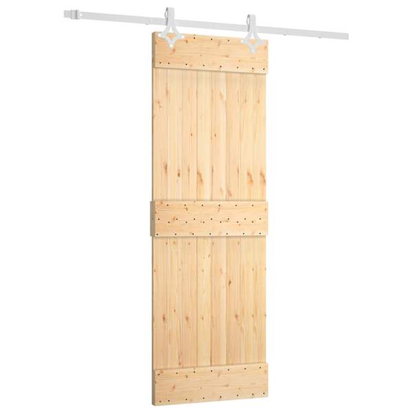vidaXL Libisev uks 70 x 210 cm Tahke m&auml;nnipuit (t&ouml;&ouml;tlemata)