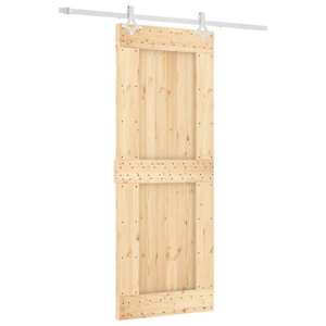 vidaXL Libisev uks 80 x 210 cm Tahke m&auml;nnipuit (t&ouml;&ouml;tlemata)