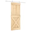 vidaXL Libisev uks 80 x 210 cm Tahke m&auml;nnipuit (t&ouml;&ouml;tlemata)