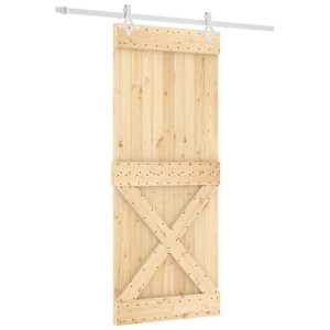 vidaXL Libisev uks 85 x 210 cm Tahke m&auml;nnipuit (t&ouml;&ouml;tlemata)