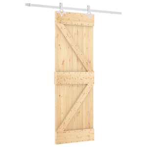 vidaXL Libisev uks 70 x 210 cm Tahke m&auml;nnipuit (t&ouml;&ouml;tlemata)