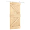 vidaXL Libisev uks 100 x 210 cm Toekas m&auml;nnipuit Looduslik ja Valge