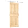 vidaXL Libisev uks 85 x 210 cm Tahke m&auml;nnipuit (t&ouml;&ouml;tlemata)