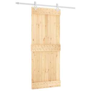 vidaXL Libisev uks 85 x 210 cm Tahke m&auml;nnipuit (t&ouml;&ouml;tlemata)