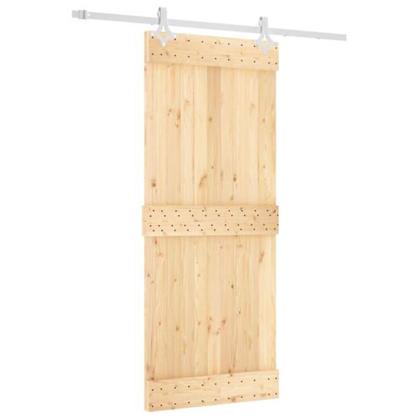 vidaXL Libisev uks 85 x 210 cm Tahke m&auml;nnipuit (t&ouml;&ouml;tlemata)