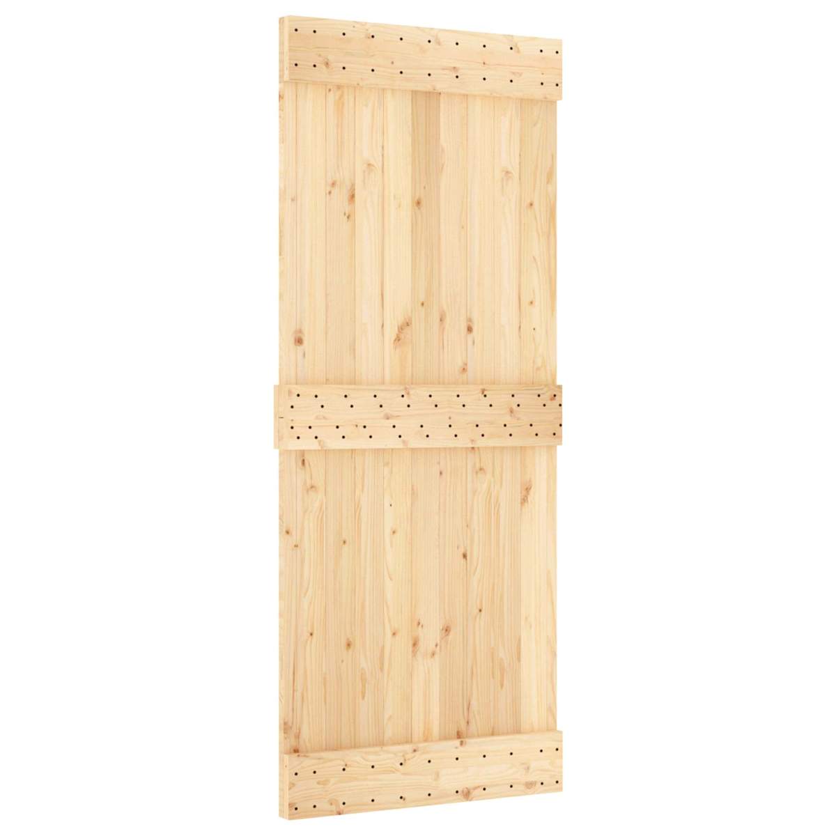 Skydedør 85 x 210 cm Massivt Fyrretræ (Ubehandlet) - Billede 3