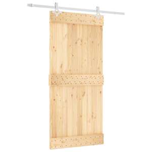 vidaXL Libisev uks 95 x 210 cm Tahke m&auml;nnipuit (t&ouml;&ouml;tlemata)