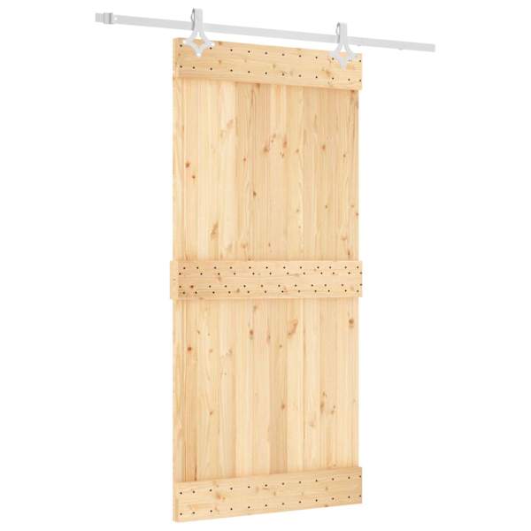 vidaXL Libisev uks 95 x 210 cm Tahke m&auml;nnipuit (t&ouml;&ouml;tlemata)