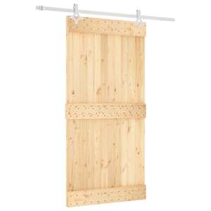 vidaXL Libisev uks 100 x 210 cm Tahke m&auml;nnipuit (t&ouml;&ouml;tlemata)