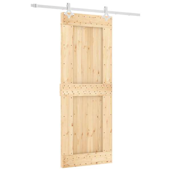 vidaXL Libisev uks 80 x 210 cm Tahke m&auml;nnipuit (t&ouml;&ouml;tlemata)