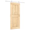 vidaXL Libisev uks 85 x 210 cm Tahke m&auml;nnipuit (t&ouml;&ouml;tlemata)