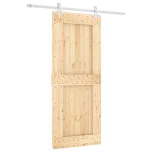 vidaXL Libisev uks 85 x 210 cm Tahke m&auml;nnipuit (t&ouml;&ouml;tlemata)