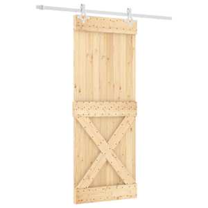 vidaXL Libisev uks 80 x 210 cm Tahke m&auml;nnipuit (t&ouml;&ouml;tlemata)
