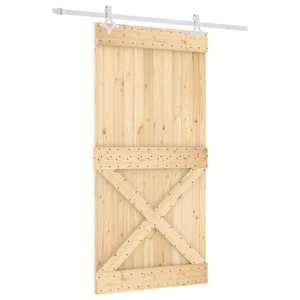 vidaXL Libisev uks 100 x 210 cm Tahke m&auml;nnipuit (t&ouml;&ouml;tlemata)