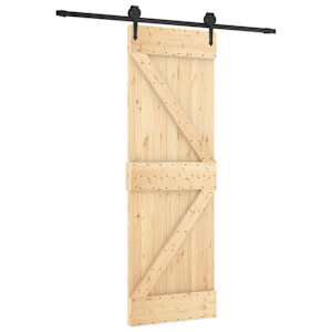 vidaXL Libisev uks 70 x 210 cm Tahke m&auml;nnipuit (t&ouml;&ouml;tlemata)