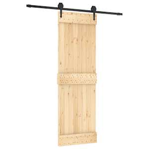 vidaXL Libisev uks 70 x 210 cm Tahke m&auml;nnipuit (t&ouml;&ouml;tlemata)