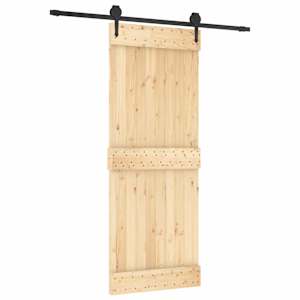 vidaXL Libisev uks 80 x 210 cm Tahke m&auml;nnipuit (t&ouml;&ouml;tlemata)