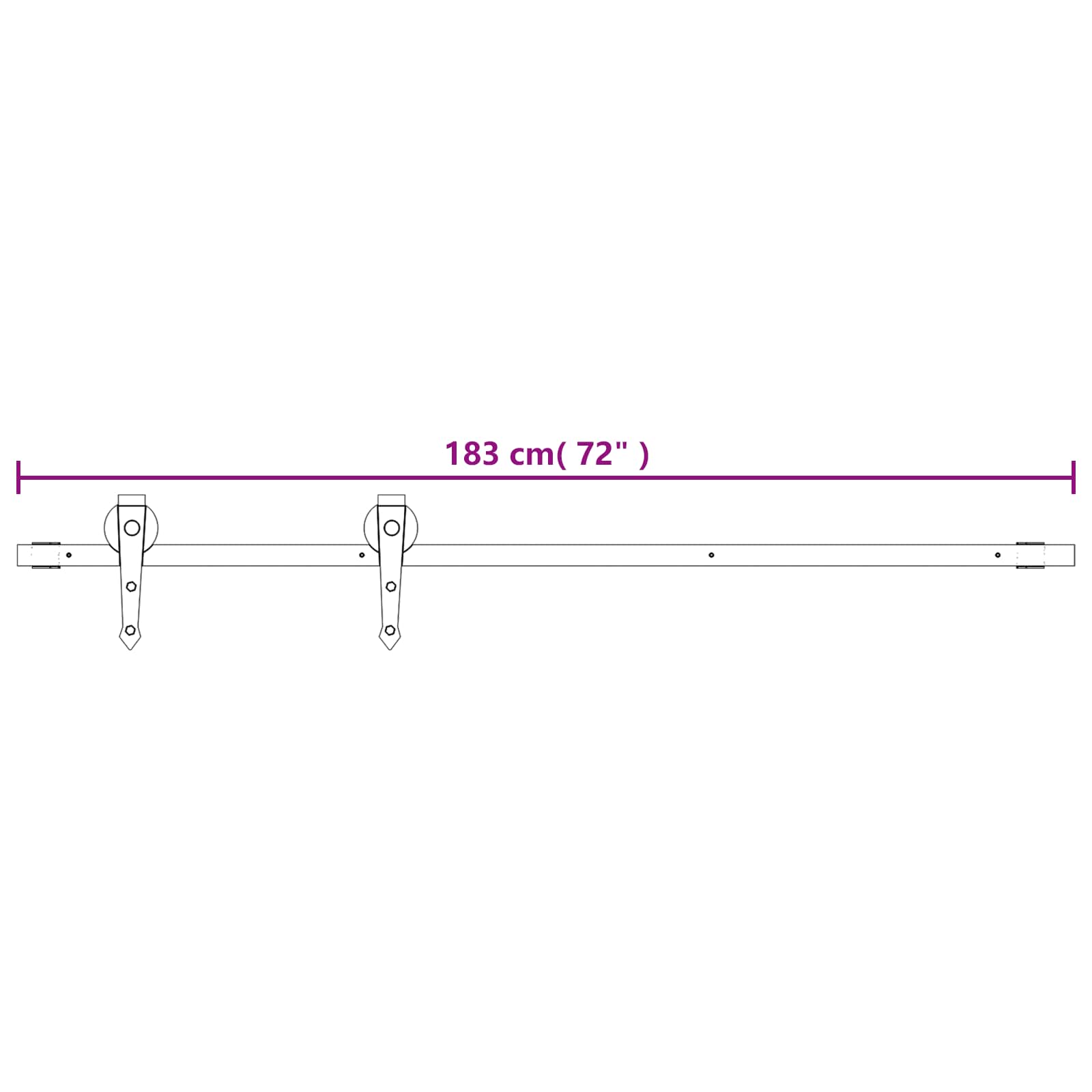 Schuifdeur Naturel en Zwart 85 x 210 cm Massief Grenenhout image 12