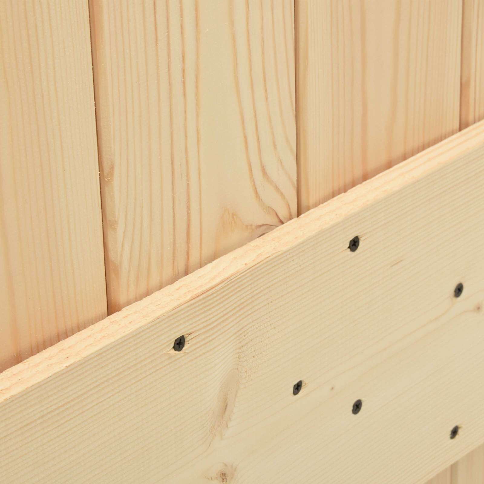 Schuifdeur Naturel en Zwart 90 x 210 cm Massief Grenenhout image 6