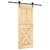 vidaXL Libisev uks 80 x 210 cm Tahke m&auml;nnipuit (t&ouml;&ouml;tlemata)