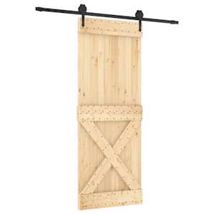 vidaXL Libisev uks 80 x 210 cm Tahke m&auml;nnipuit (t&ouml;&ouml;tlemata)