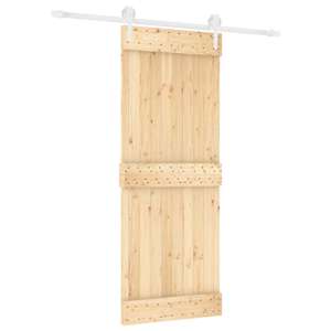 vidaXL Libisev uks 80 x 210 cm Tahke m&auml;nnipuit (t&ouml;&ouml;tlemata)