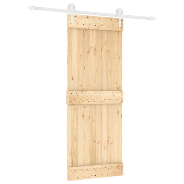 vidaXL Libisev uks 80 x 210 cm Tahke m&auml;nnipuit (t&ouml;&ouml;tlemata)