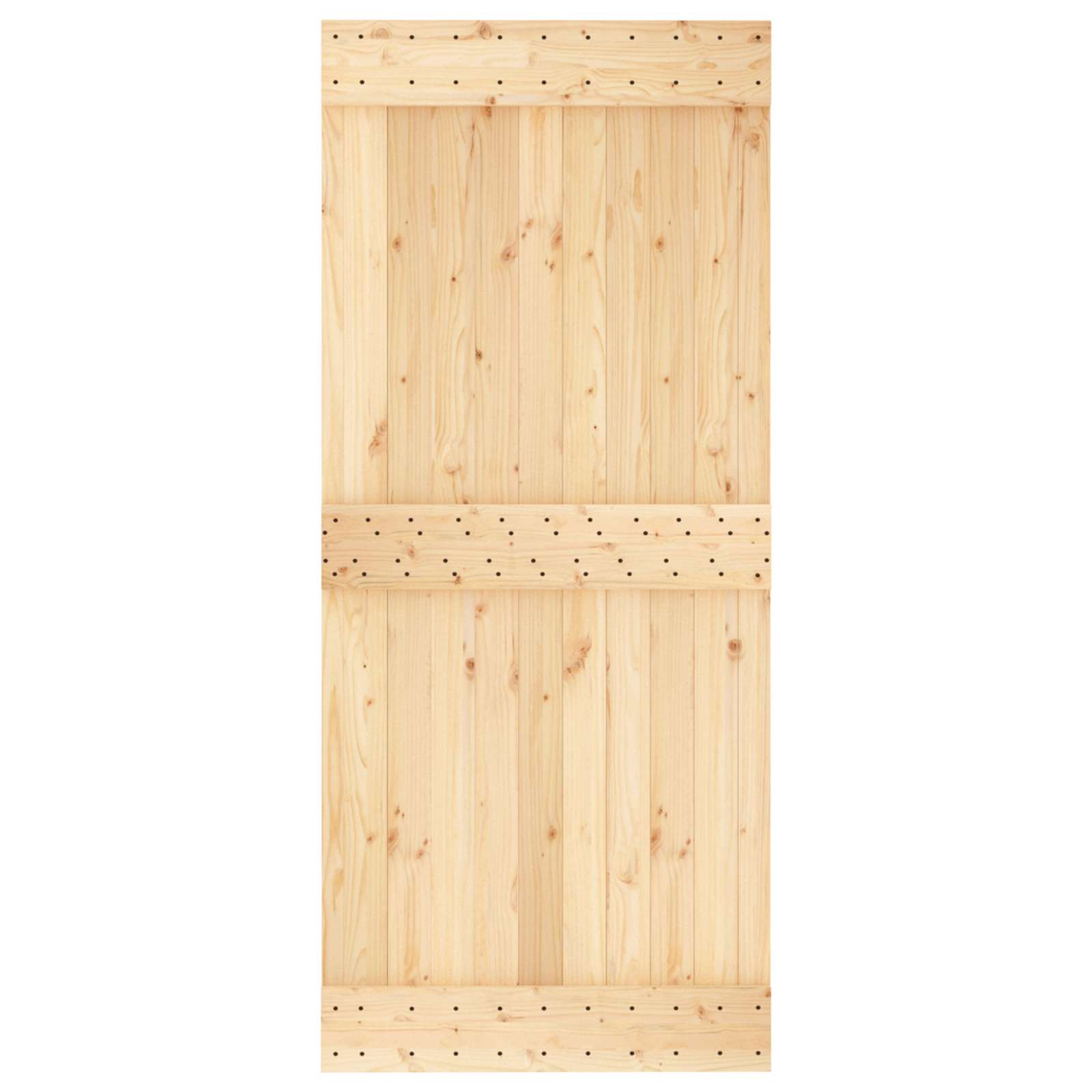 Schuifdeur Natuurlijk en Wit 90 x 210 cm Massief Grenenhout image 4