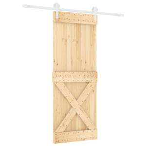 vidaXL Libisev uks 80 x 210 cm Tahke m&auml;nnipuit (t&ouml;&ouml;tlemata)