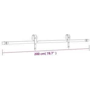 Posuvné dveře Přirozená a černá 70 x 210 cm - obrázek 12