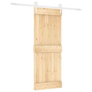 vidaXL Libisev uks 80 x 210 cm Tahke m&auml;nnipuit (t&ouml;&ouml;tlemata)