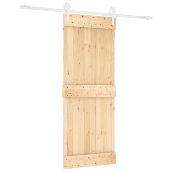 vidaXL Libisev uks 80 x 210 cm Tahke m&auml;nnipuit (t&ouml;&ouml;tlemata)