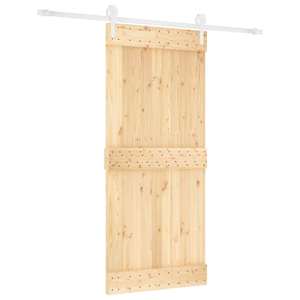 vidaXL Libisev uks 90 x 210 cm Tahke m&auml;nnipuit (t&ouml;&ouml;tlemata)