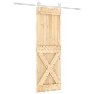 vidaXL Libisev uks 70 x 210 cm Tahke m&auml;nnipuit (t&ouml;&ouml;tlemata)